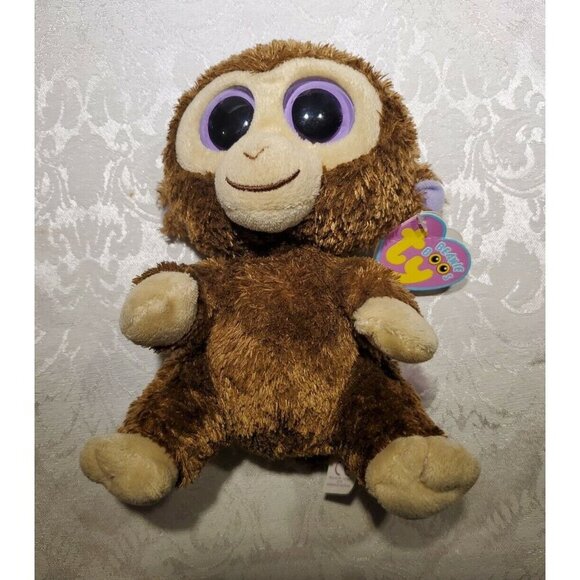 Ty Beanie Boos - COCONUT the Monkey (6 Inch)(2010 Tags / Solid Eyes) - Picture 1 of 12